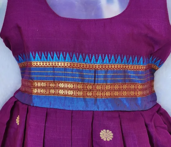 Purple_Cotton_Silk_Sleeveless_Round_Neck_Fit_And_Flare_Dress_For_Girls