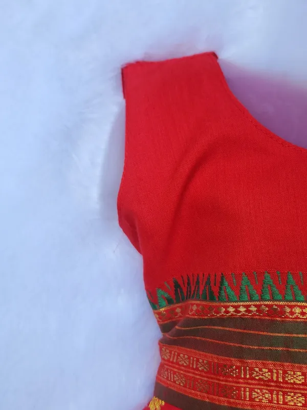 Red_Cotton_Silk_Sleeveless_Round_Neck_Fit_And_Flare_Dress_For_Girls