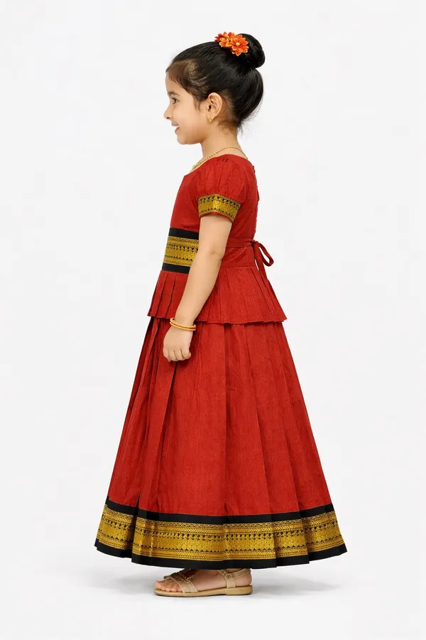 Amba_Collection_Girls_Traditional_Maharashtrian_Kalyani_Cotton_Parkar_Polak_Lehenga_Choli_Set