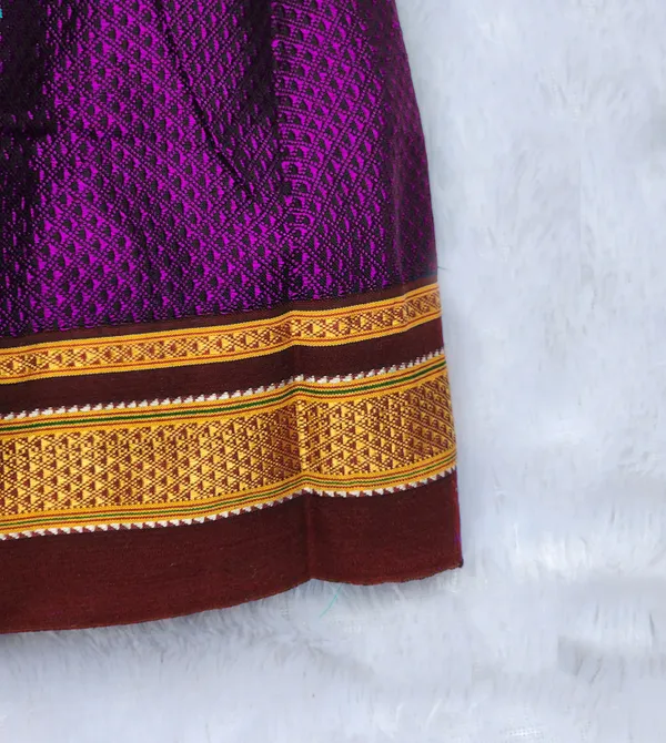 Amba_Collection_Boutique's_Girl's_Traditional_Ethnic_Wear_Reshim_Cotton_Khan__Knot_Frock_Purple