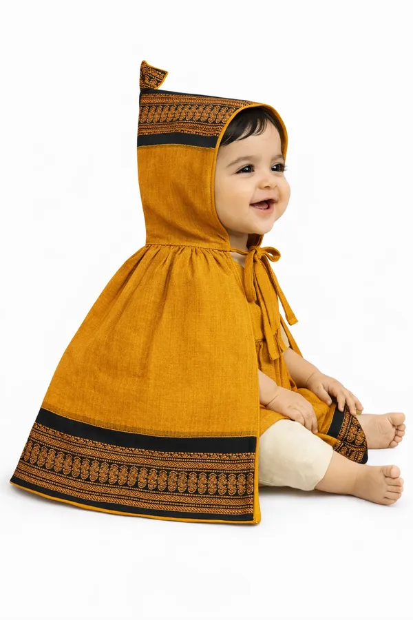 Amba_Collection_Boutique_New_Born_Baby_Boys_&_Baby_Girls_Ethnic_Wear_Kalyani_Cotton_Gadwal_Kunchi_Topda/Cap_0_-_12_Months