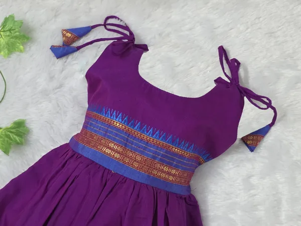 Purple_Cotton_Silk_Sleeveless_Round_Neck_Layered_Dress_For_Girls