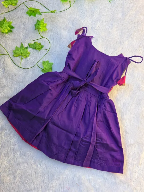 Violet_Cotton_Silk_Sleeveless_Round_Neck_Layered_Dress_For_Girls