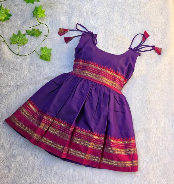 Violet_Cotton_Silk_Sleeveless_Round_Neck_Layered_Dress_For_Girls