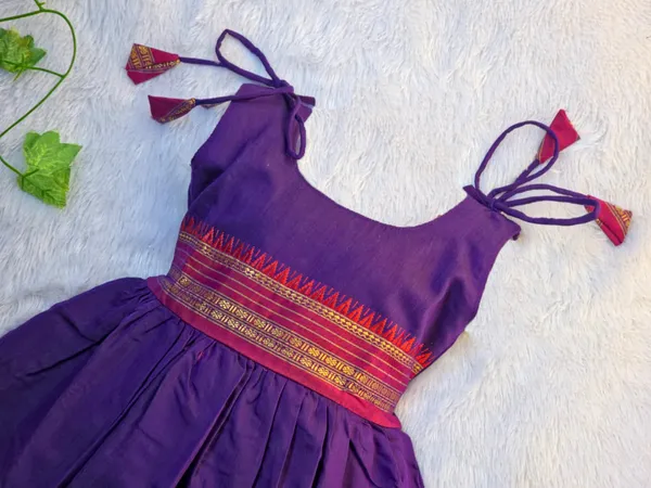 Violet_Cotton_Silk_Sleeveless_Round_Neck_Layered_Dress_For_Girls