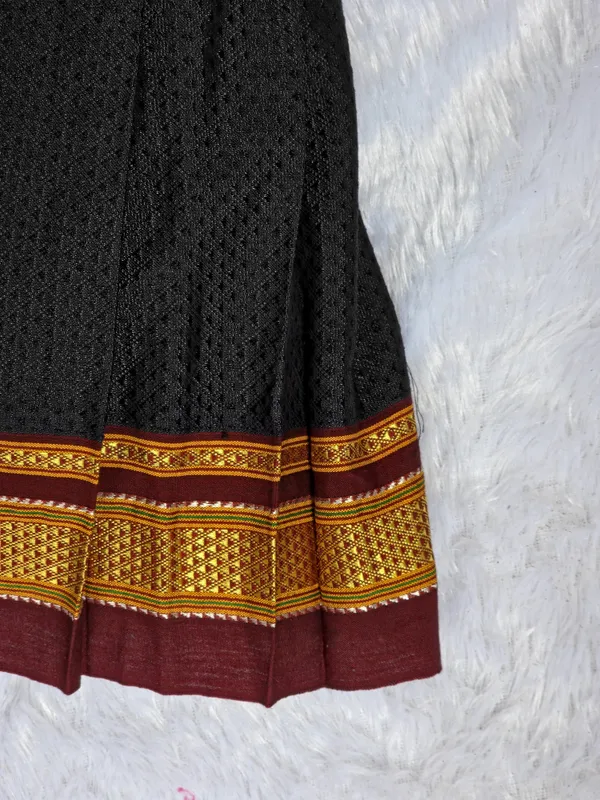 Amba_Collection_Boutique_Girl's_New_Traditional_Ethnic_Wear_Reshim_Cotton_Khan_Side_Freel_Flower_Frock