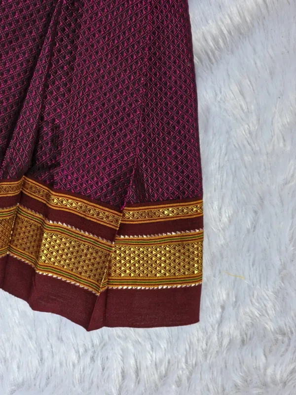 Amba_Collection_Boutique_Girl's_New_Traditional_Ethnic_Wear_Reshim_Cotton_Khan_Side_Freel_Flower_Frock