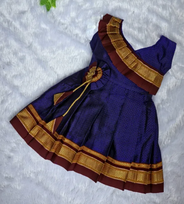 Amba_Collection_Boutique_Girl's_New_Traditional_Ethnic_Wear_Reshim_Cotton_Khan_Side_Freel_Flower_Frock