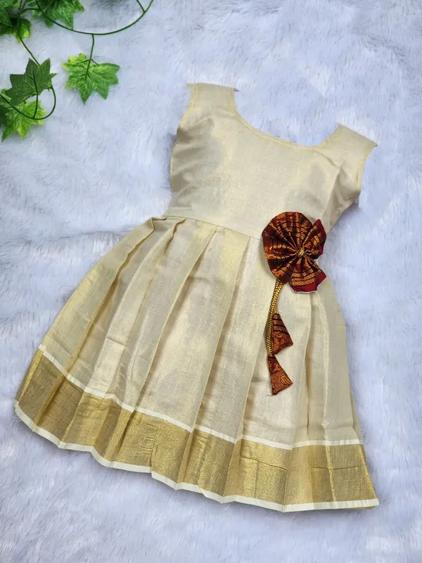 Amba_Collection_Boutique_Girls_Midi/Knee_Length_Casual_Dress_(Gold,_Sleeveless)