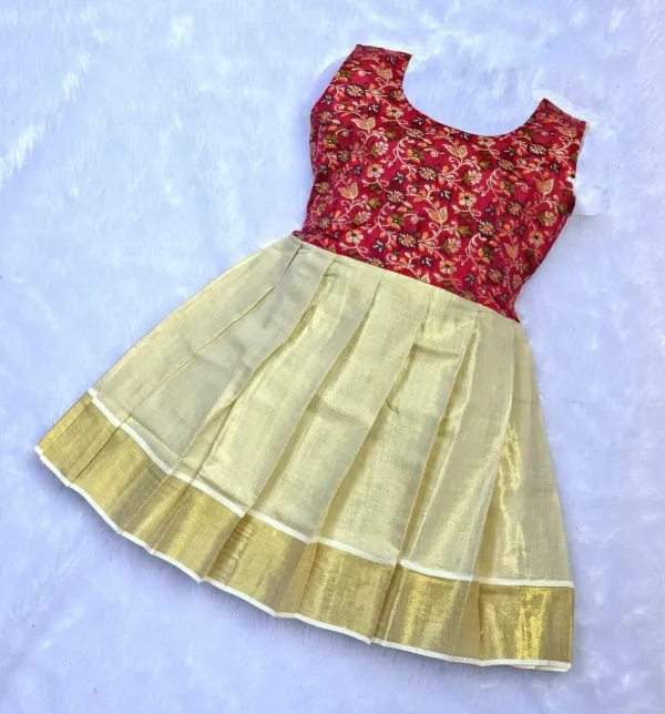 Amba_Collection_Boutique_Girls_Midi/Knee_Length_Casual_Dress_(Gold,_Maroon,_Sleeveless)