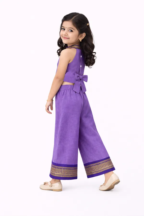 Amba_Collection_Boutique_Girls_Kalyani_Cotton_Gadwal_Top_&_Plazzo_Set_with_100%_Cotton_Lining