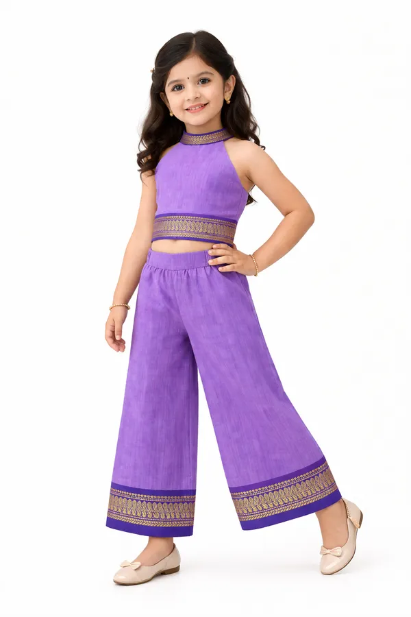 Amba_Collection_Boutique_Girls_Kalyani_Cotton_Gadwal_Top_&_Plazzo_Set_with_100%_Cotton_Lining