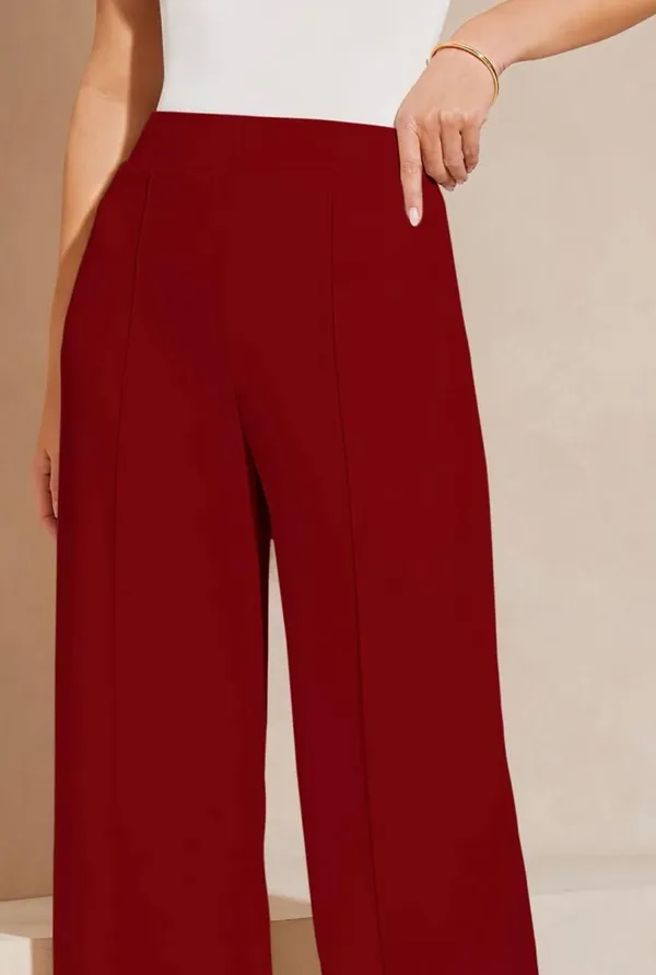 Maroon_Classic_Straight_Fit_High-Rise_Easy_Wash_Parallel_Trousers_For_Women