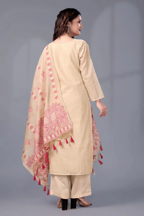 Chiku_Ethnic_Motifs_Embroidered_Regular_Thread_Work_Kurti_With_Trousers_&_Dupatta_For_Women