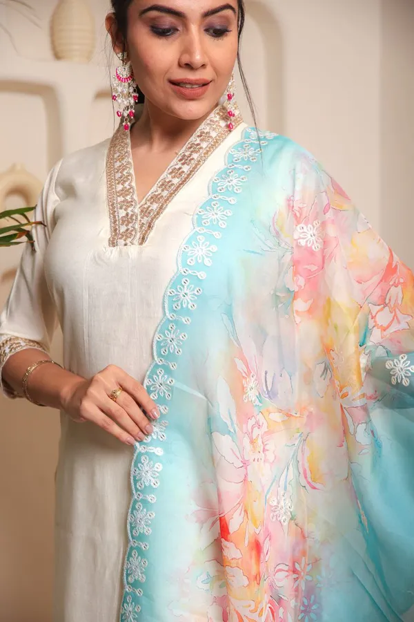 White_Trendy_Designer_Cotton_Kurta_Pant_Dupatta_Set_With_Embroidered_And_Printed_For_Women_For_Women