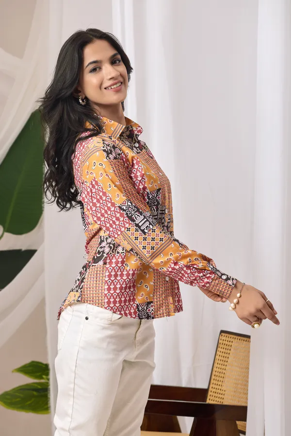 Top_Trendy_Printed_Women’s_Shirt_in_cotton_Fabric_|_Stylish_Casual,Daily_&_Office_Wear_Shirt