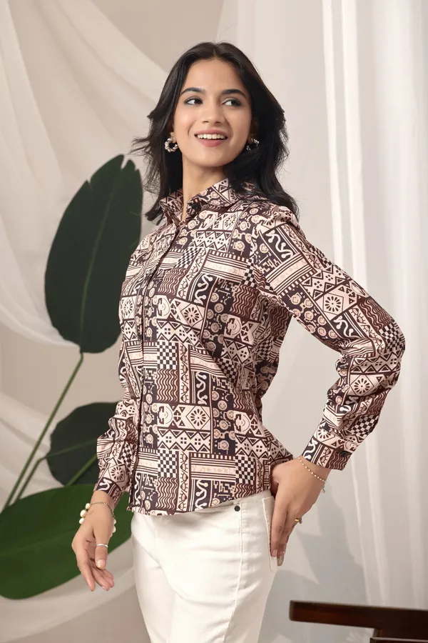 Top_Trendy_Printed_Women’s_Shirt_in_cotton_Fabric_|_Stylish_Casual,Daily_&_Office_Wear_Shirt