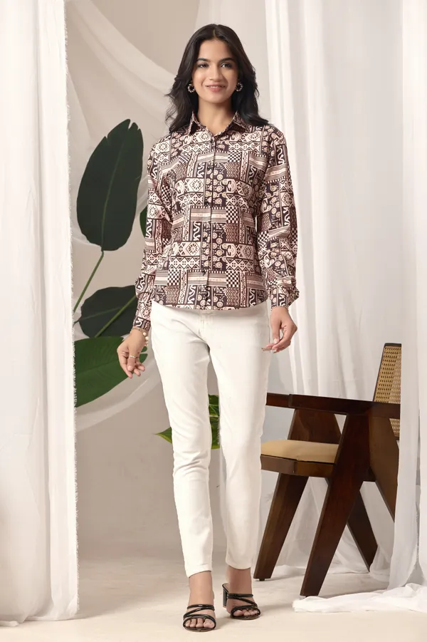 Top_Trendy_Printed_Women’s_Shirt_in_cotton_Fabric_|_Stylish_Casual,Daily_&_Office_Wear_Shirt