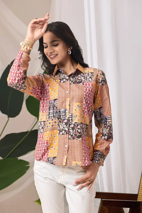 Top_Trendy_Printed_Women’s_Shirt_in_cotton_Fabric_|_Stylish_Casual,Daily_&_Office_Wear_Shirt
