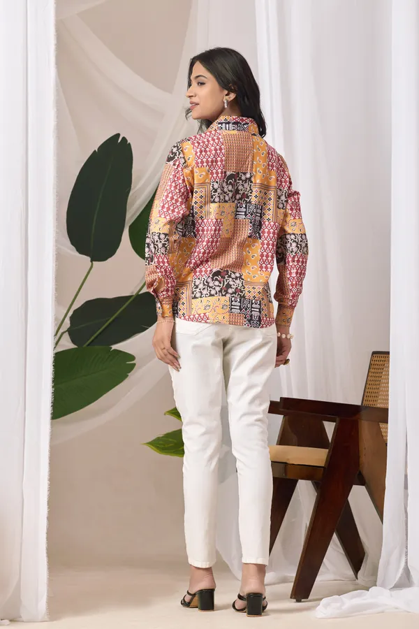 Top_Trendy_Printed_Women’s_Shirt_in_cotton_Fabric_|_Stylish_Casual,Daily_&_Office_Wear_Shirt