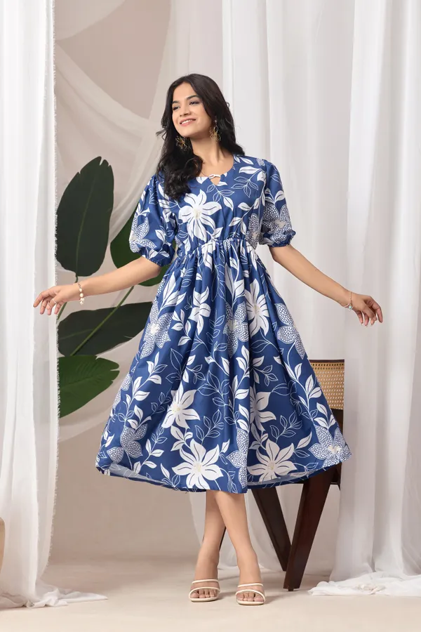 Women_Floral_Printed_Fit_&_Flare_Midi_Dress