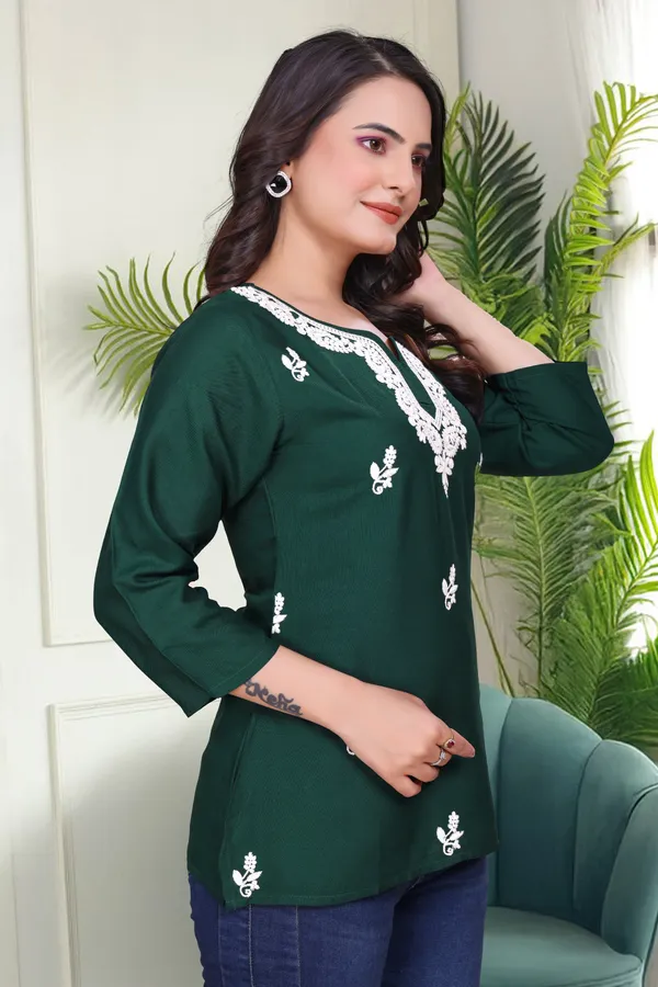 Green_Trendy_Designer_Embroidered_Tunic__For_Women