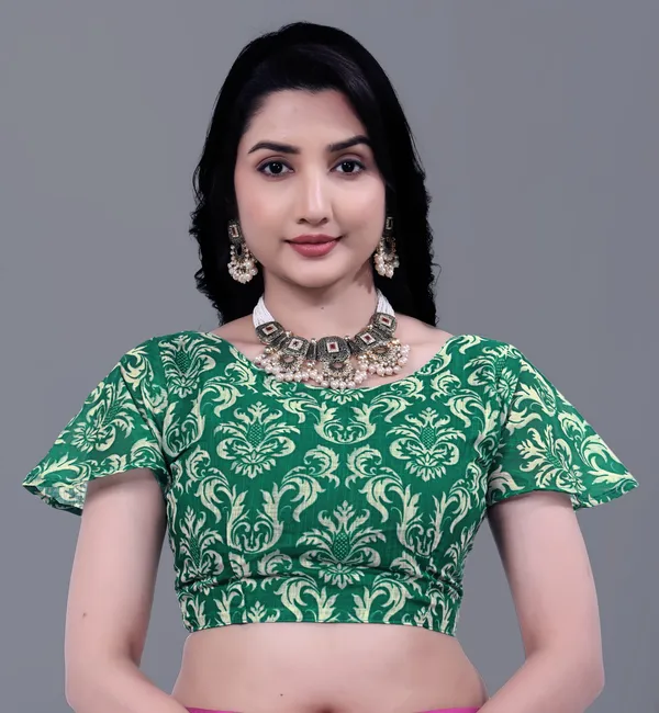 Multicolor__Printed_Linen_Saree_With_Unstitched_Blouse_Piece_For_Women