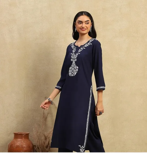 Navy_Blue_Rayon_Regular_Fit_Kurta_Set_For_Women