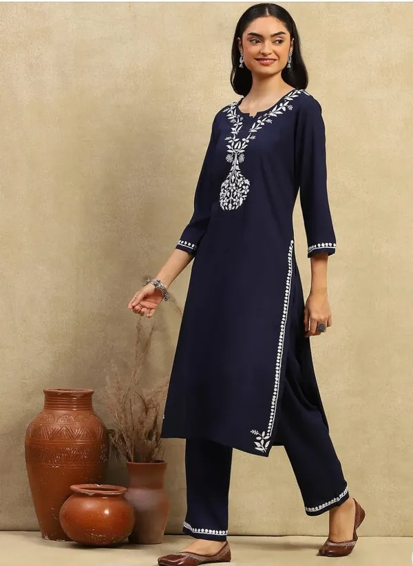 Navy_Blue_Rayon_Regular_Fit_Kurta_Set_For_Women