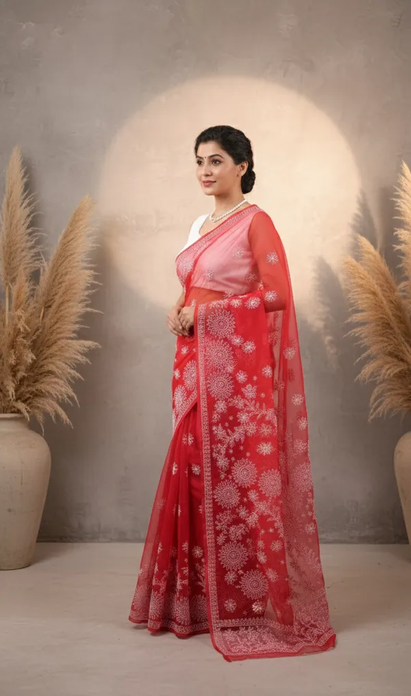 Red_Georgette_Regular_Fit_Saree_For_Women