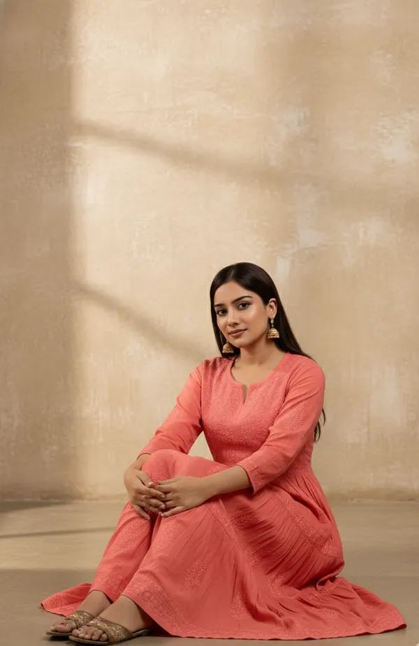 Gajri_Dobby_Cotton_Regular_Fit_Gown_For_Women