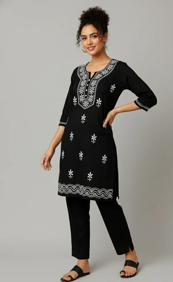 Black_Rayon_Regular_Fit_Short_Top_For_Women