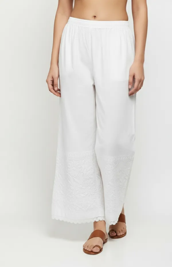 White_Rayon_Regular_Fit_Palazzo_For_Women