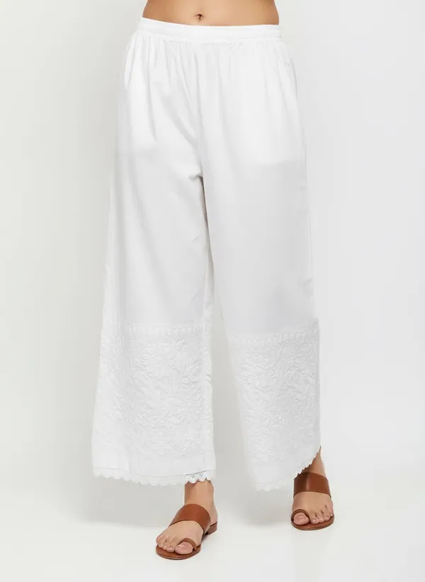 White_Rayon_Regular_Fit_Palazzo_For_Women