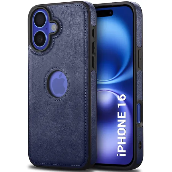 Iphone_16_Blue_Leather_Premium_&_Elegant_Back_Cover