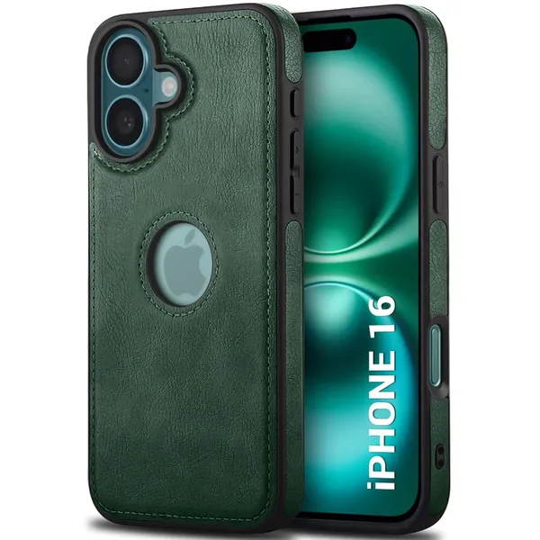 Iphone_16_Green_Leather_Premium_&_Elegant_Back_Cover