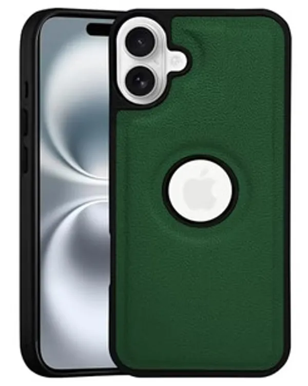 Iphone_16_Plus_Green_Leather_Premium_&_Elegant_Back_Cover_For