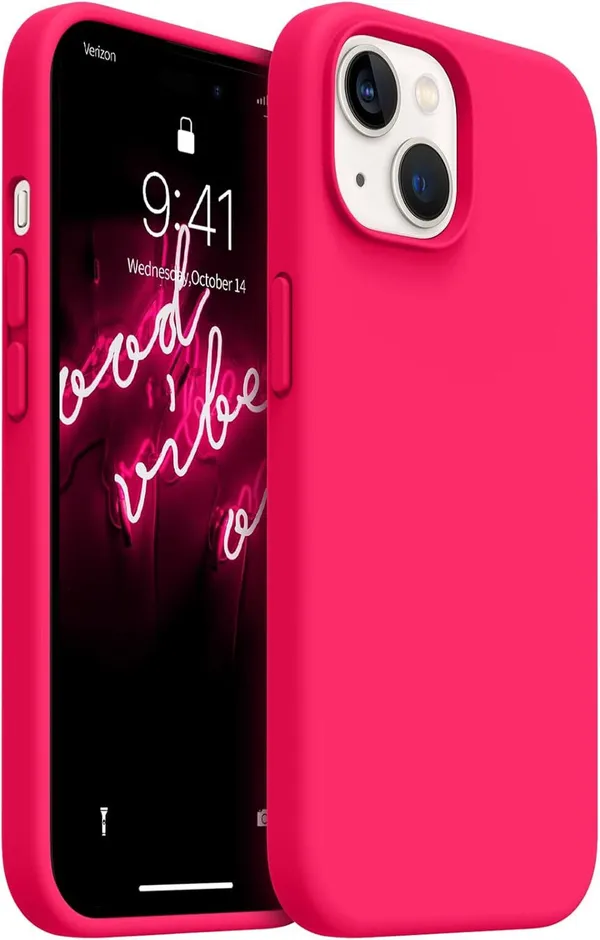 Iphone_13_Hot_Pink_Silicon_Premium_&_Elegant_Back_Cover