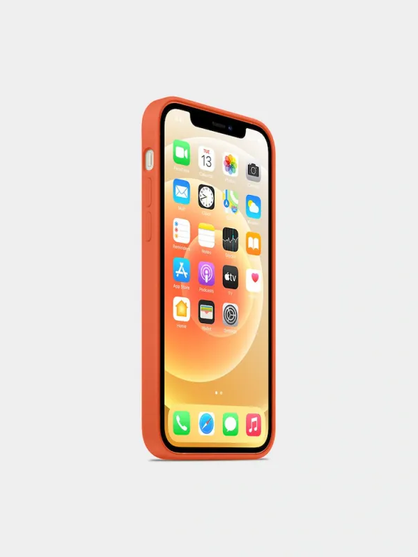 Iphone_13_Orange_Silicon_Premium_&_Elegant_Back_Cover