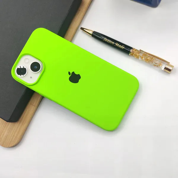 Iphone_14_Neon_Green_Silicon_Premium_&_Elegant_Back_Cover