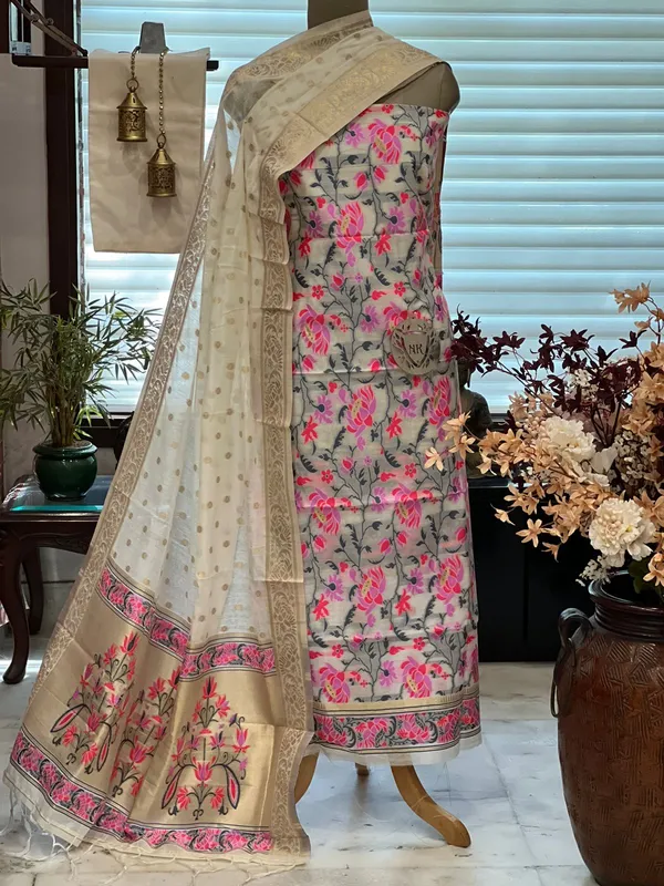 Off_White__Banarasi_Cotton_Silk_Tilfi_Meena_Suit_Material_Premium_Unstitched_3-Piece_Set