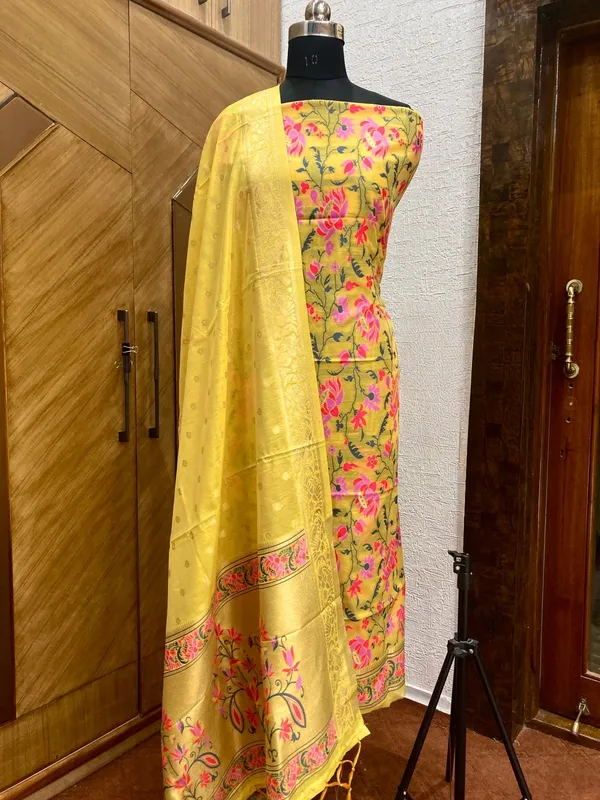 gold_Banarasi_Cotton_Silk_Tilfi_Meena_Suit_Material___Premium_Unstitched_3-Piece_Set