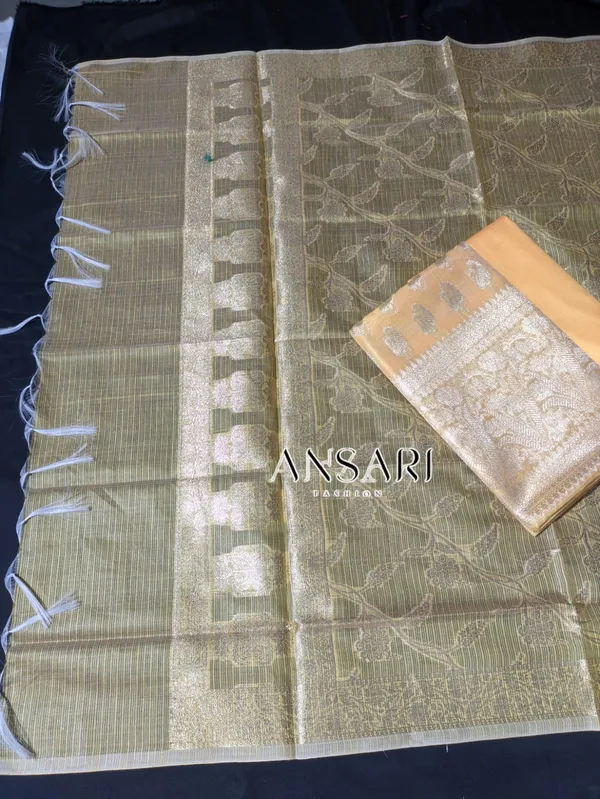 Banarasi_Cotton_Suit_Mustard_Yellow_Zari_Weaving