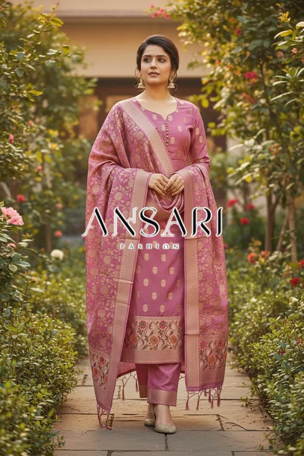 Banarasi_Jamdani_Cotton_Suit_Set_–_Baby_Pink