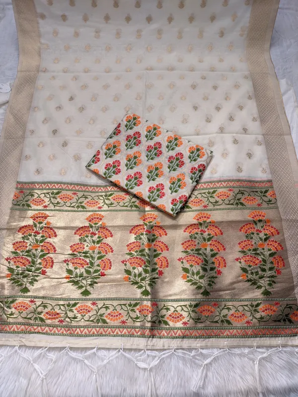 Banarasi_Jamdani_Cotton_Tilfi_Meena_Suit_Set_–_Off_White_Color