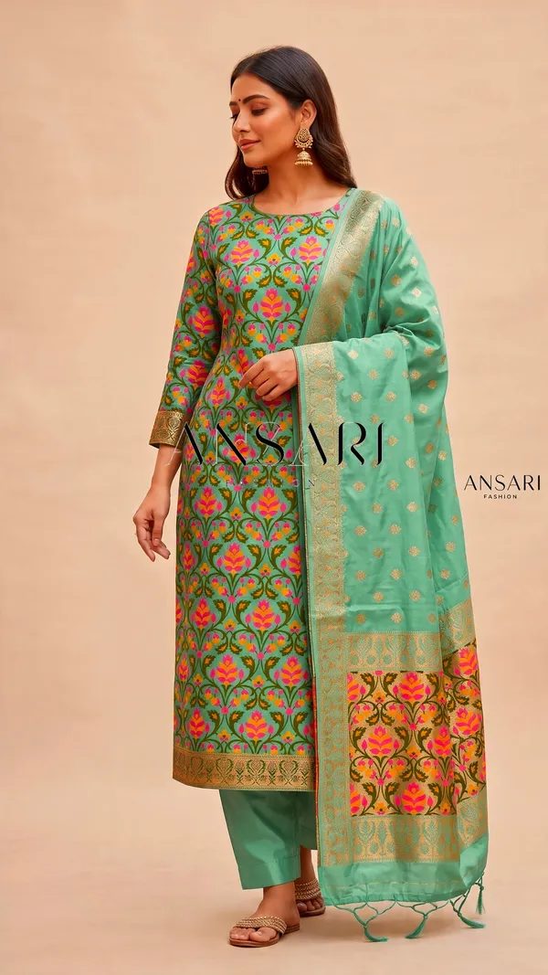 Banarasi_Silk_Tilfi_Meena_Suit_Set_–_Sea_Green