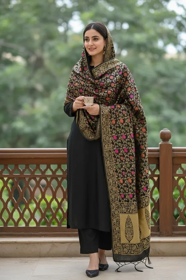 Banarasi_Suits_–_Plain_Silk_with_Floral_Jaal_Dupatta_–_Elegant_Collection