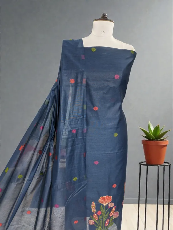 Banarasi_Suits_–_Silky_Cotton_Tilfi_Meena_&_Zari_Woven_with_Dupatta_–_Navy_Blue