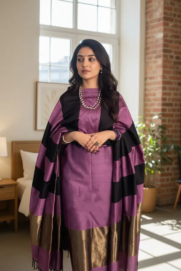 Banarasi_Suits_–_Cotton_with_Zari_Pallu_Dupatta_–_Purple