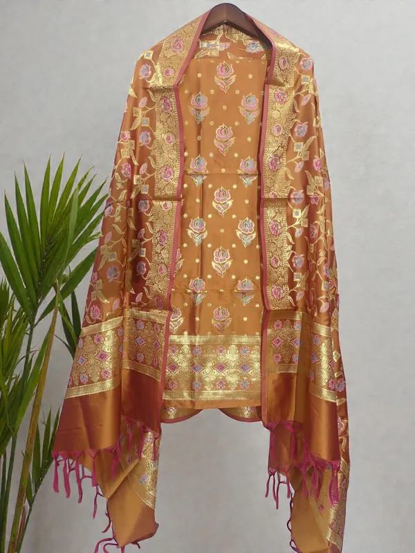 Mustred_Soft_Katan_Banarasi_Silk_Tilfi_Meena_Zari_Woven_Unstitched_Suit_Set_for_Women